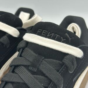 Puma Fenty Black and Cream Low-Top Sneakers